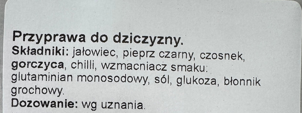 przyprawa do dziczyzny