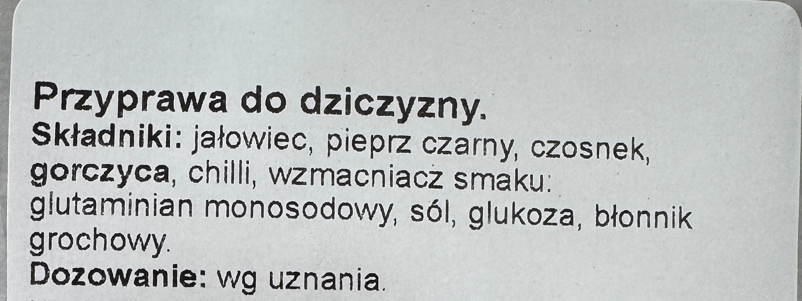 przyprawa do dziczyzny