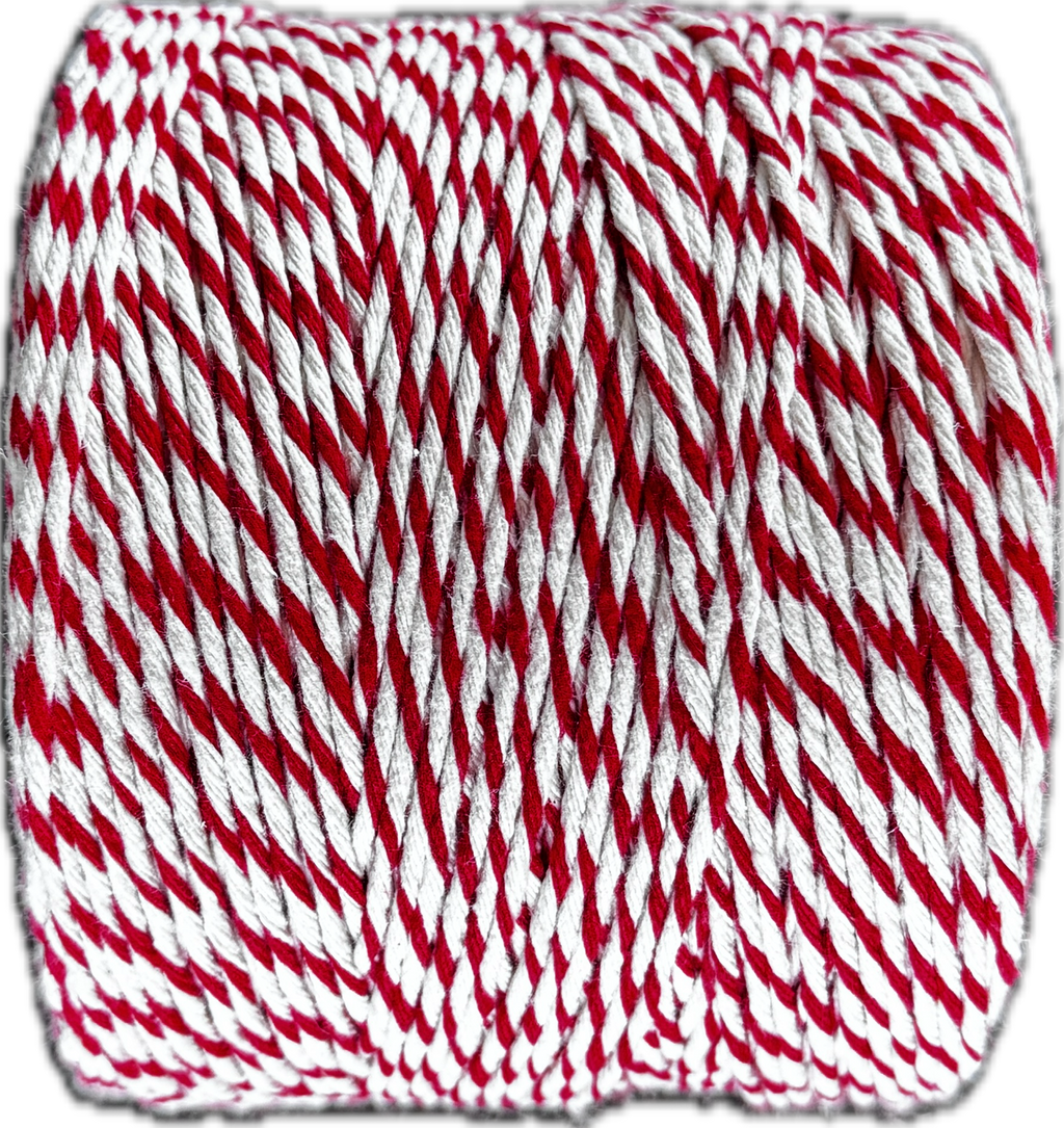przędza 500g biało-czerwona